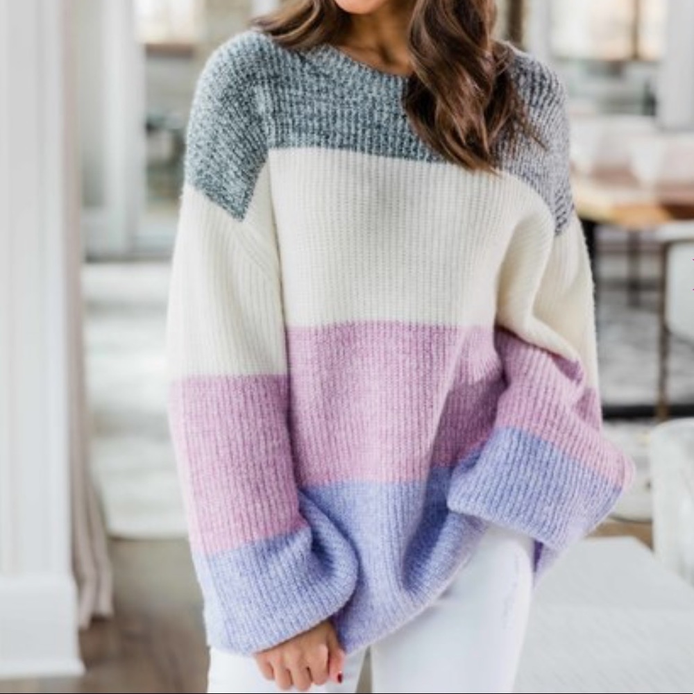 NWT Pink Lily Colorblock Sweater